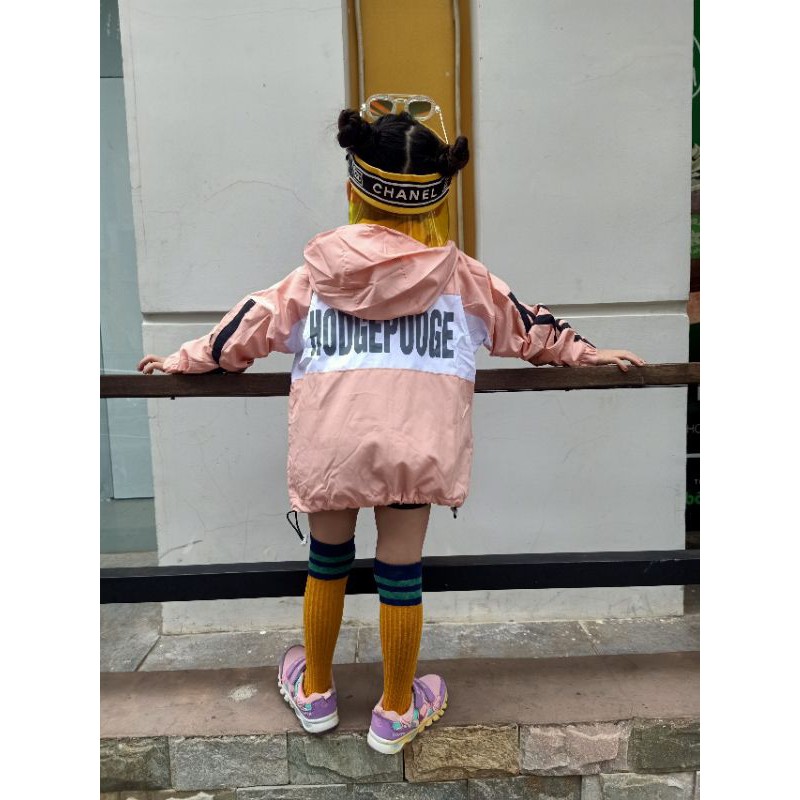 Áo khoác cho bé, áo khoác dù 2 lớp chống nắng, mưa, giữ ấm phối màu cực xinh cho bé gái từ 13kg -40kg, M009