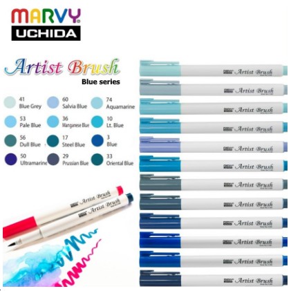 Marvy Artist Brush No.1100 (Bút Lông Màu Marvy Blue Series)