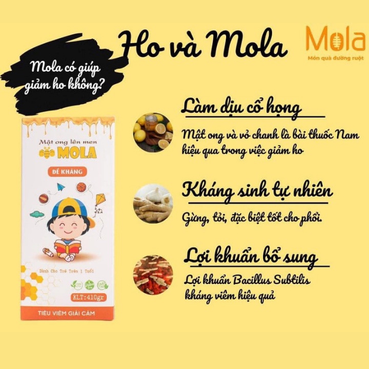 Mật ong lên men Mola bổ sung lợi khuẩn, hỗ trợ tiêu hóa cho bé