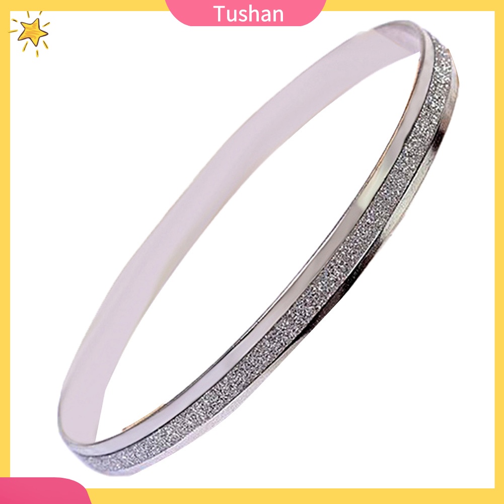 TUSH_1Pc Minimalist Frosted Bangle Bracelet Party Jewelry Women Valentine Day Gift