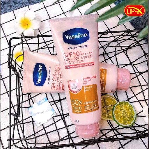 [FULL 320ML]Sữa Dưỡng Thể Vaseline Healthy White Sun Pollution Protection 50X