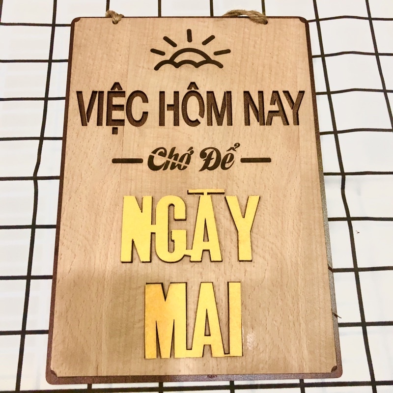 Tranh gỗ 3D 30cm những câu nói tiếng Việt hay nhất làm động lực phát triển