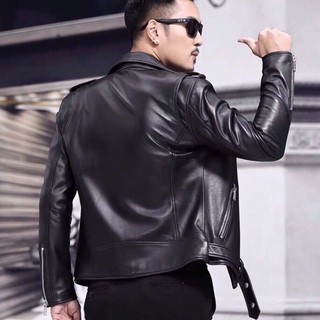 Áo da biker nam biker cao cấp