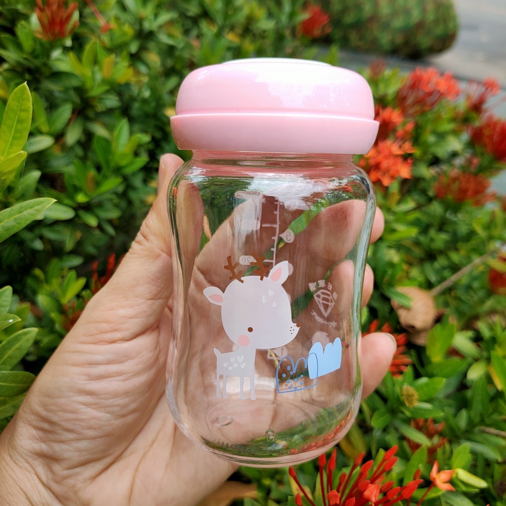 Bình trữ sữa, bình đựng sữa mẹ thủy tinh 180ml/ 240ml/260ml vừa Avent/ Spectra cổ rộng có thể gắn thêm núm ti