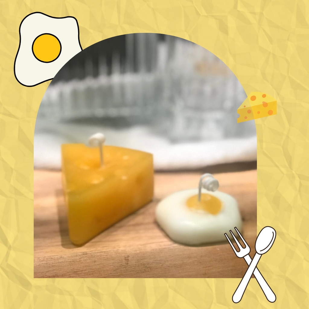 Cheese &amp; Egg CANDLES [Labbi] Nến trang trí / Candle