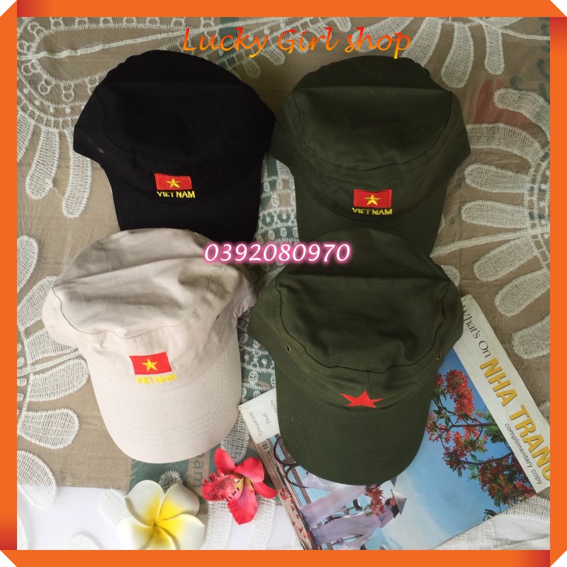 Nón Lưỡi Trai/ Mũ Kết Logo Thêu Việt Nam Cho Du Khách - Quà Tặng Du Lịch Việt Nam - Lucky Girl shop