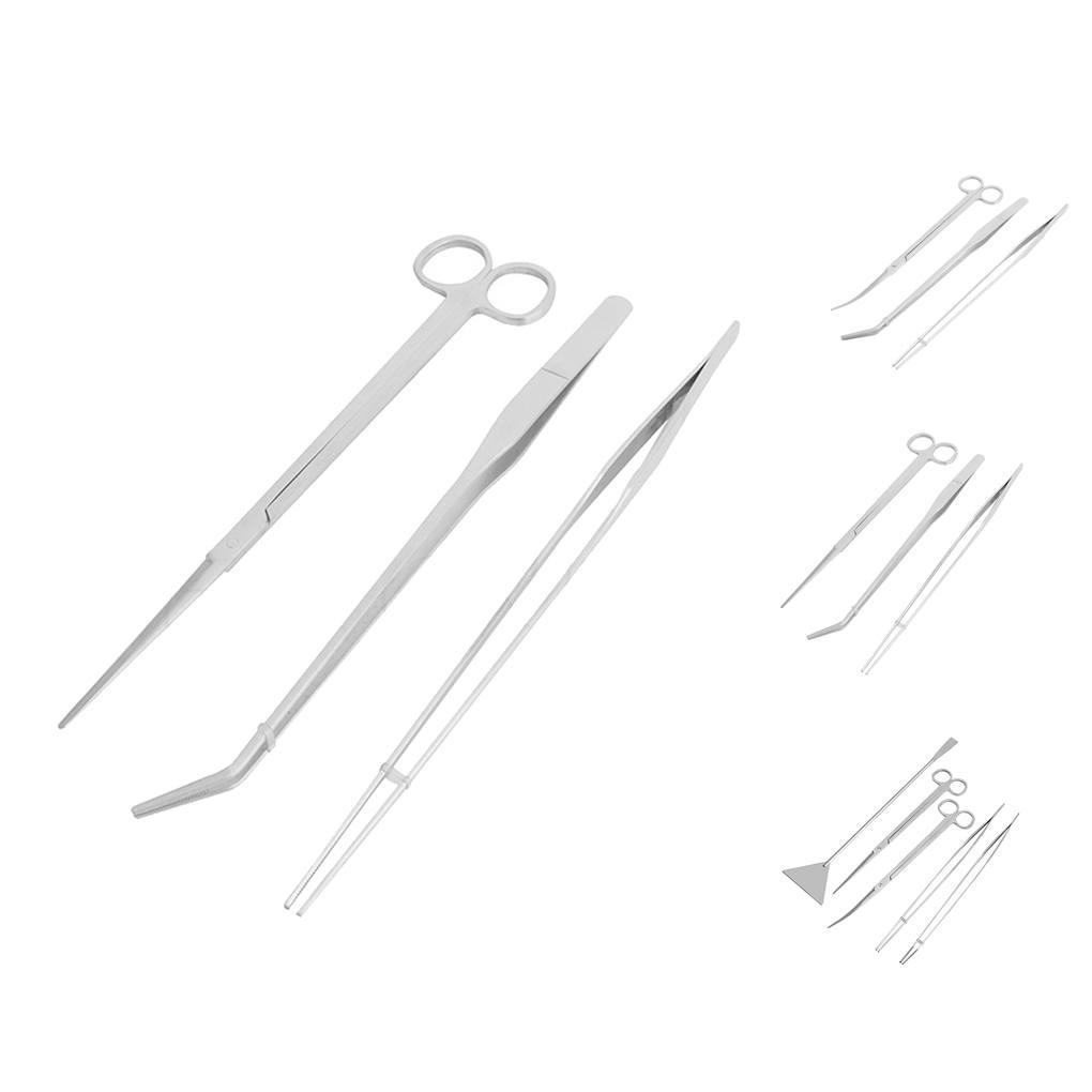 Bộ 3 / 5 món dụng cụ kéo nhíp cắt tỉa cây thủy sinh bằng thép không gỉ