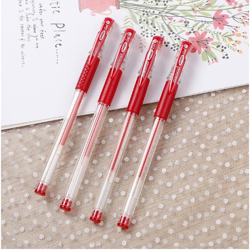 [FREESHIP XTRA] Set 4 Bút Mực Nước Gel Học Sinh Sinh Viên Xanh Đỏ Đen - Văn Phòng Phẩm Sáng Tạo