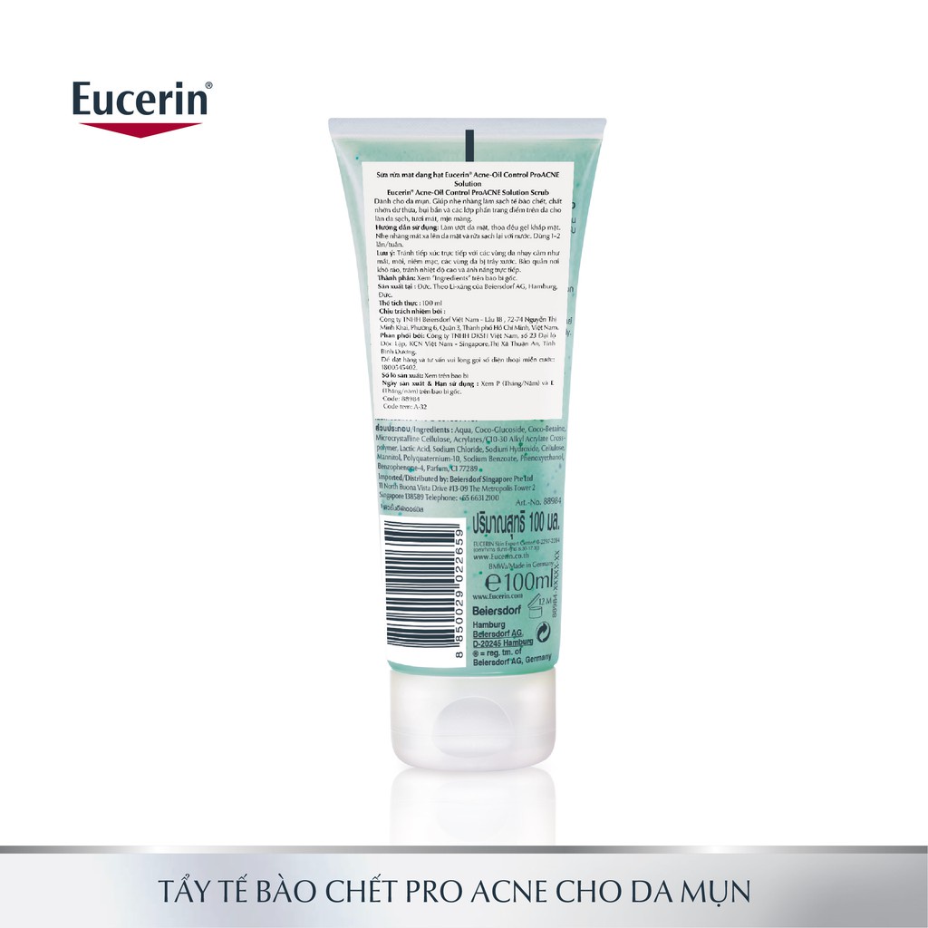 Gel Tẩy Tế Bào Chết Cho Da Mụn EUCERIN Pro Ace Solution Scrub 100ml
