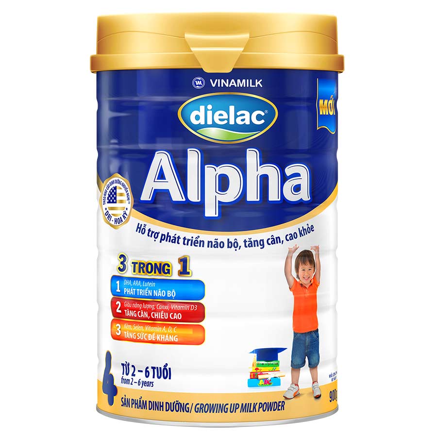 [Chính Hãng] Sữa Bột Dielac Alpha Đủ Số 3- 4 Hộp 900g