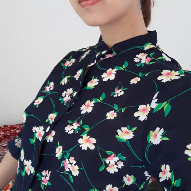 Sơ mi voan hoa