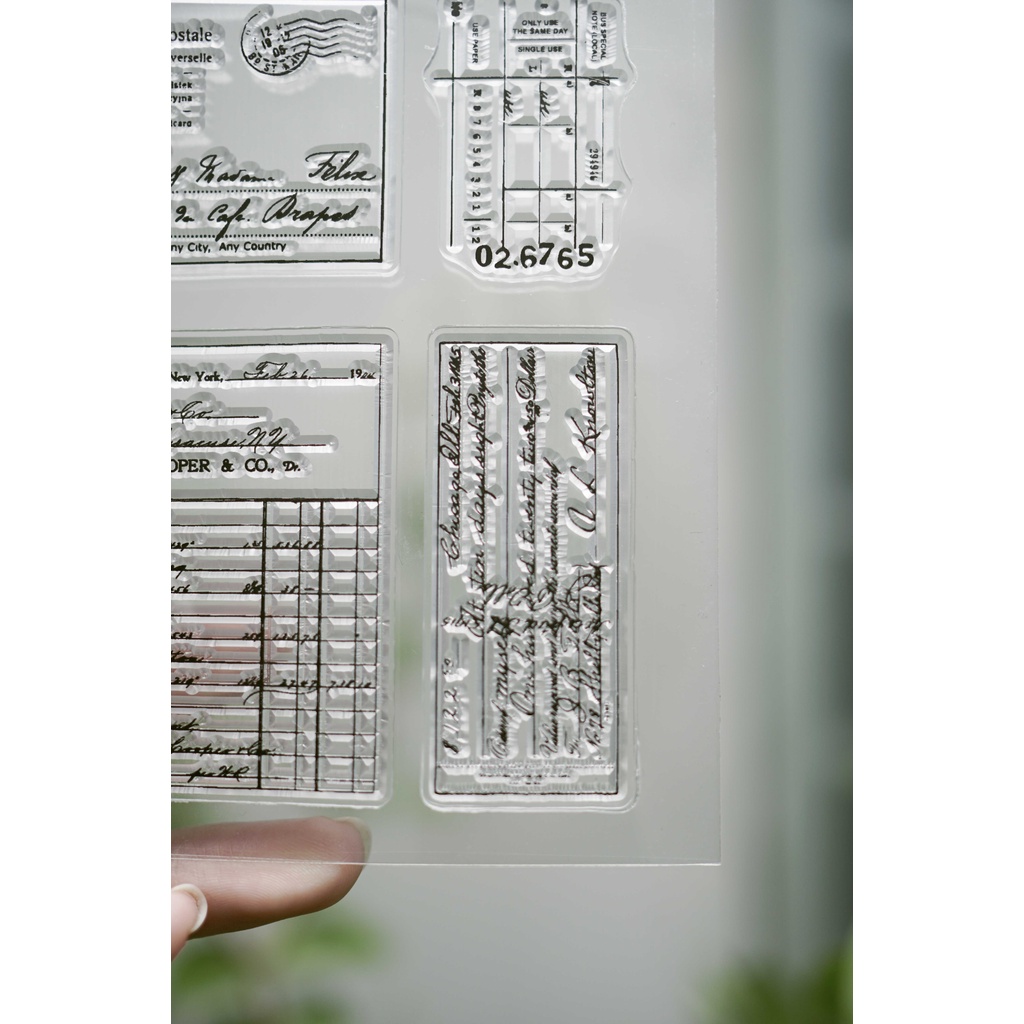 Con dấu Clear stamp - mẫu ticket