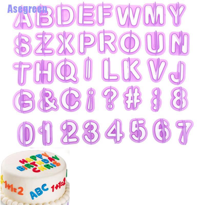1 Bộ 40 Chữ Cái Và Khuôn Làm Bánh Diy