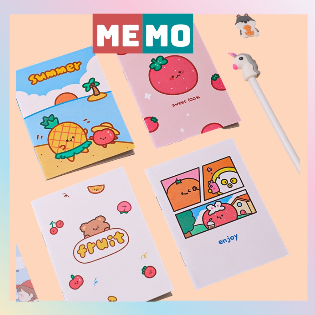 Sổ tay ghi chép, notebook, sổ tay mini cute MEMO 32 trang có dòng kẻ tiện dụng