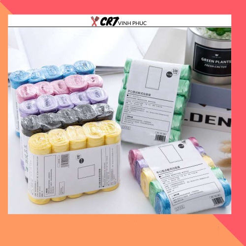 ❌Set 5❌ Cuộn 100 Túi Đựng Rác Sinh Học Tự Phân Hủy An Toàn Với Thiên Nhiên 88260 SHOP CR7