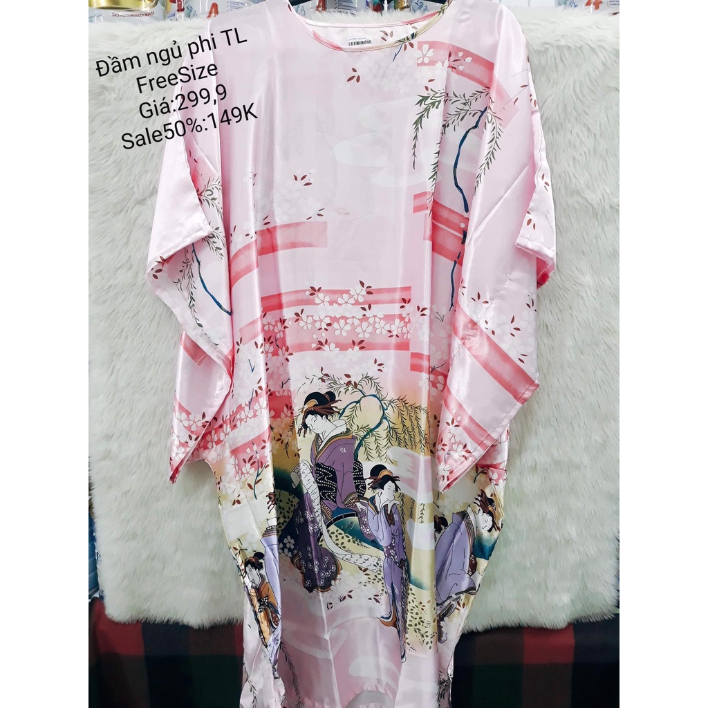 Váy ngủ satin lụa thái lan