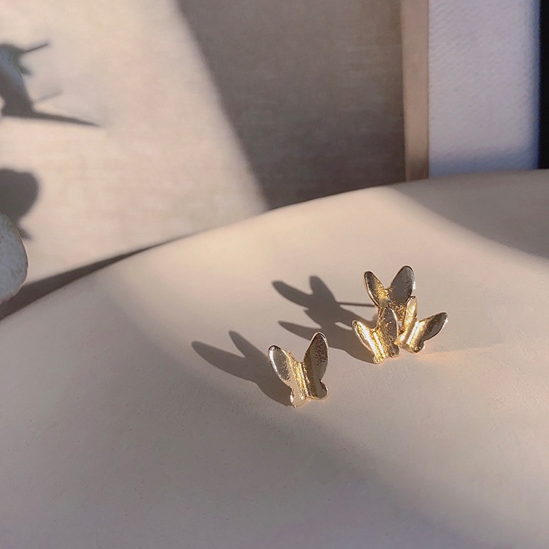 Bông tai hình bướm mạ vàng phong cách đơn giản nữ tính ANNIE D96
