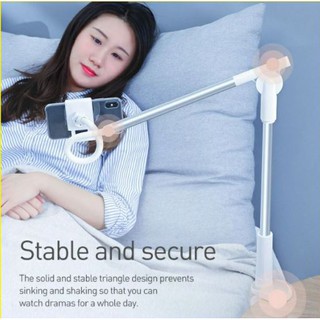 Đế kẹp điện thoại Baseus với cánh tay dài linh hoạt giữ điện thoại từ 4 inch đến 6.5 inch trên bàn , đầu giường