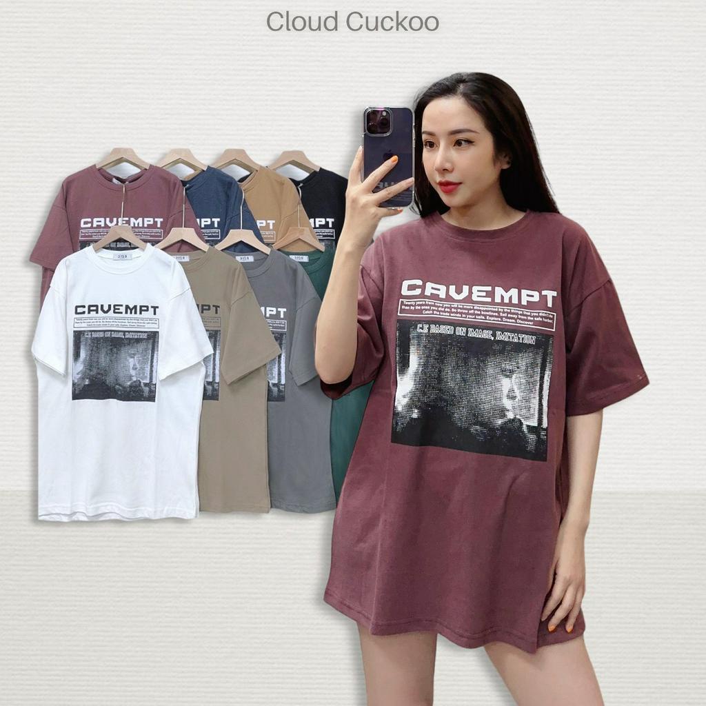 Áo Phông Dáng Rộng In Hình Phong Cách Retro Cavempt Chất Cotton Mềm Mại Thông Thoáng - Mã Số: 10103