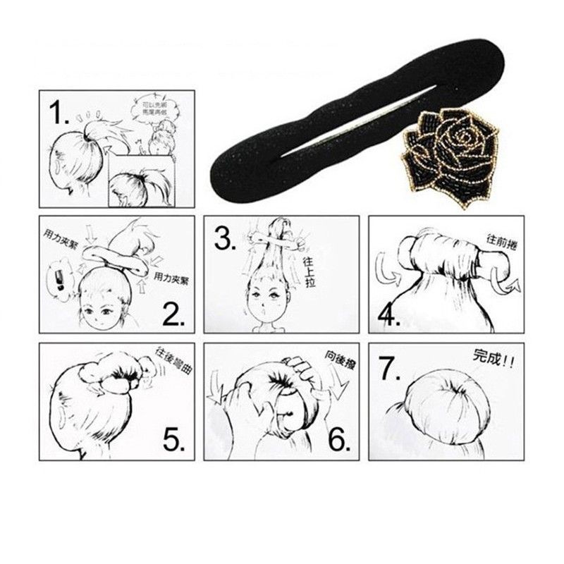 Thanh búi tóc màu đen (loại ngắn và dài)