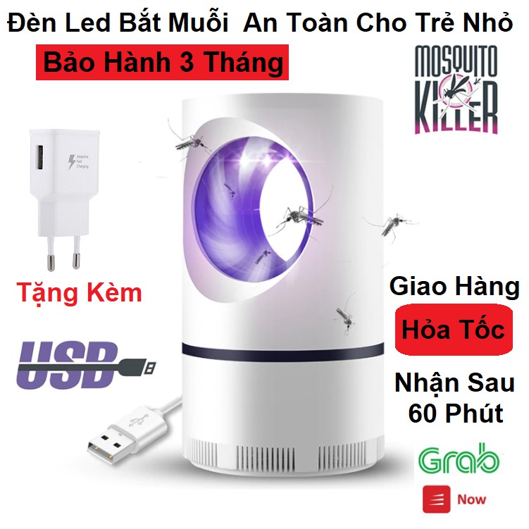 Đèn Led Bắt Muỗi Để Bàn Mẫu Mới 2021 - Bắt Muỗi An Toàn Hiệu Quả - Dùng Nguồn 5V An Toàn cho Trẻ Nhỏ