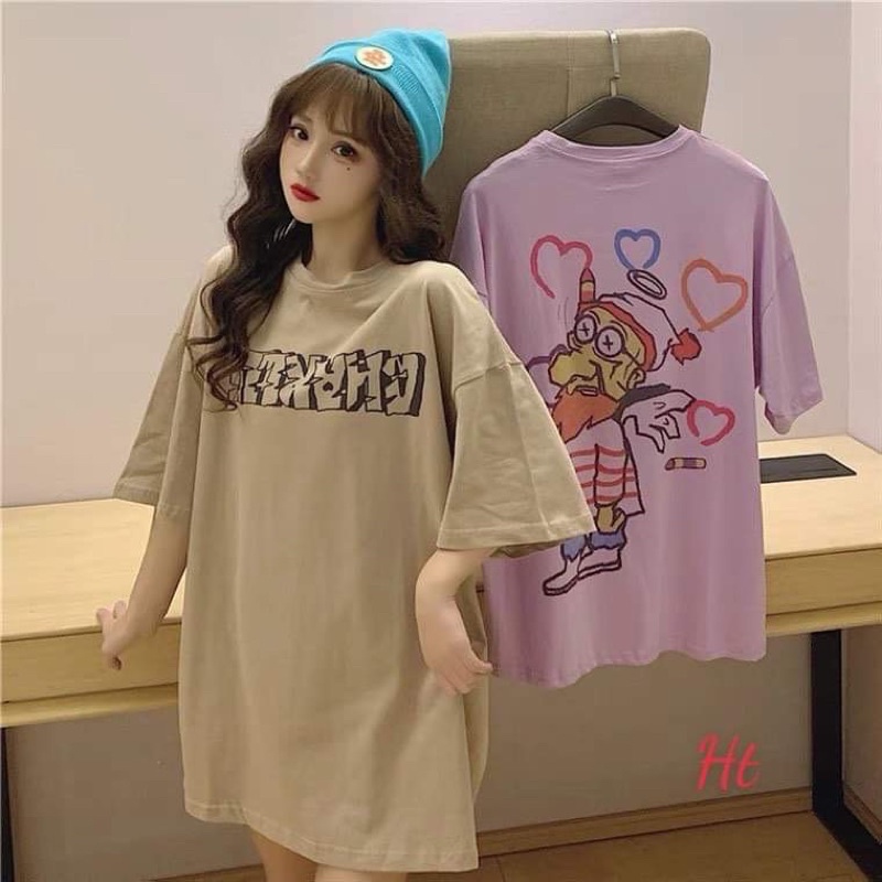 Áo 3D ông già vẽ tim hai mặt HT11