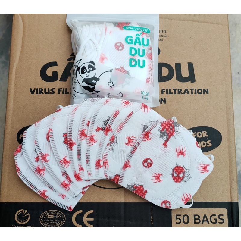 Khẩu trang gấu DUDU cho bé từ 6tháng đến 4tuổi chính hãng Famapro