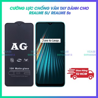Kính Cường Lực Nhám Full Màn Chống Vân Tay Realme 5i / Realme 5s