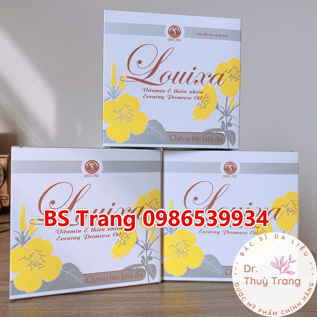 Viên uống chống lão hoá, điều hoà nội tiết, đẹp da GSV Louixa - hộp 60 viên