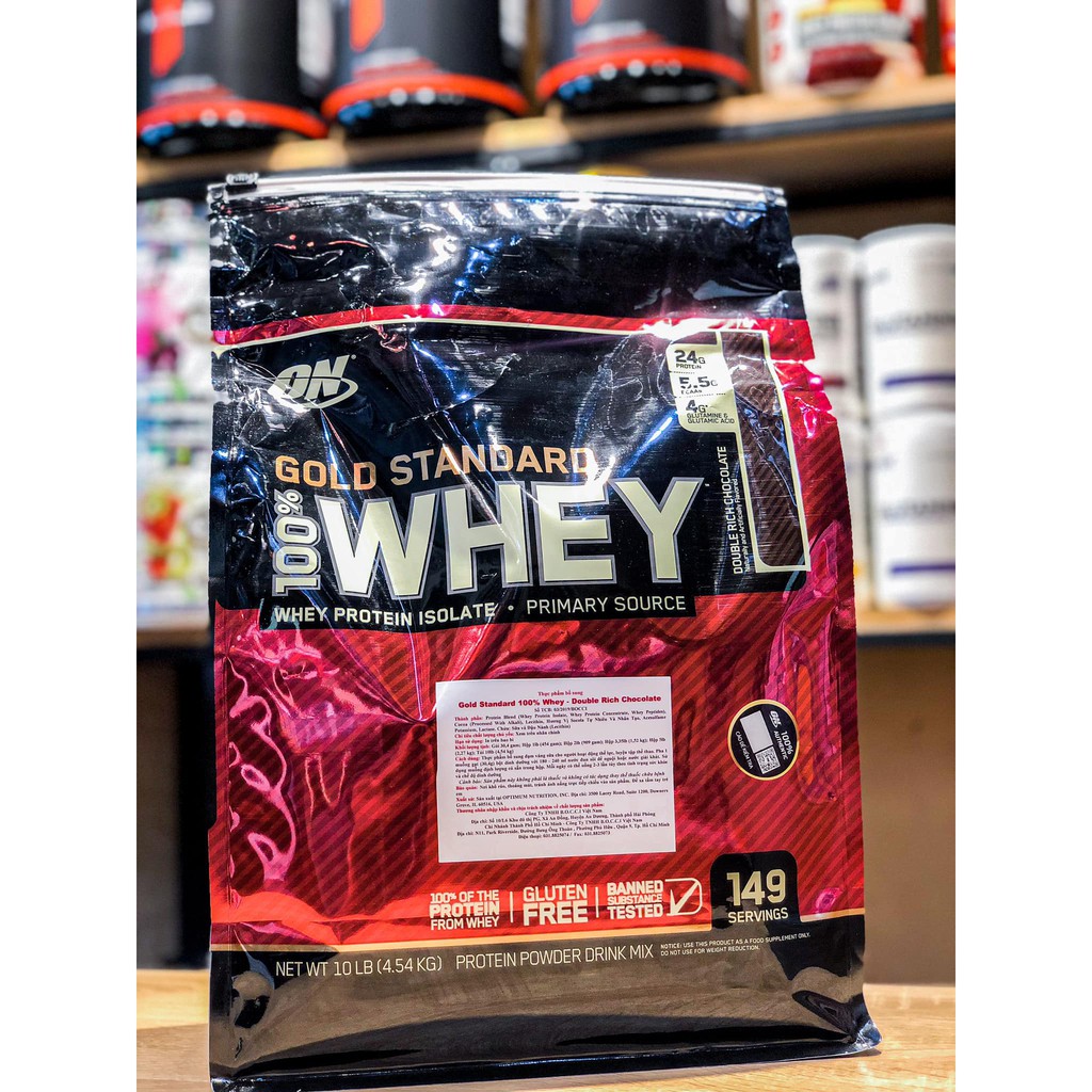 Whey Gold Standard Optimum Nutrition 4.5kg - Sữa Protein tăng cơ giảm mỡ hãng ON chính hãng Mỹ 10lbs