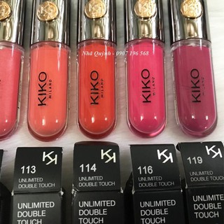 Son kem lì KiKo Unlimited Double Touch (son màu và son bóng)
