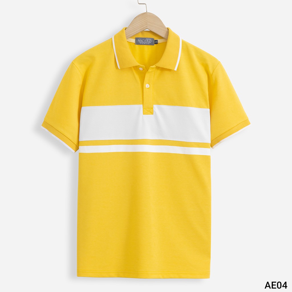 Áo Thun Nam Polo Có Cổ Tay Cao Cấp Vicero 6 Màu Hàn Quốc