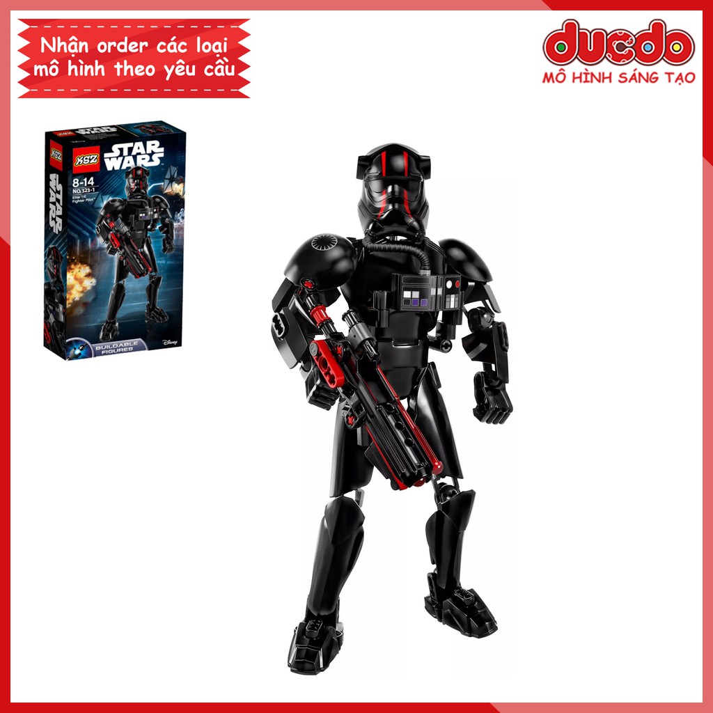 KSZ323-1 Lắp ghép nhân vật Elite TIE Fighter Pilot - Đồ chơi Xếp hình Mô hình Minifigures Star wars 75526