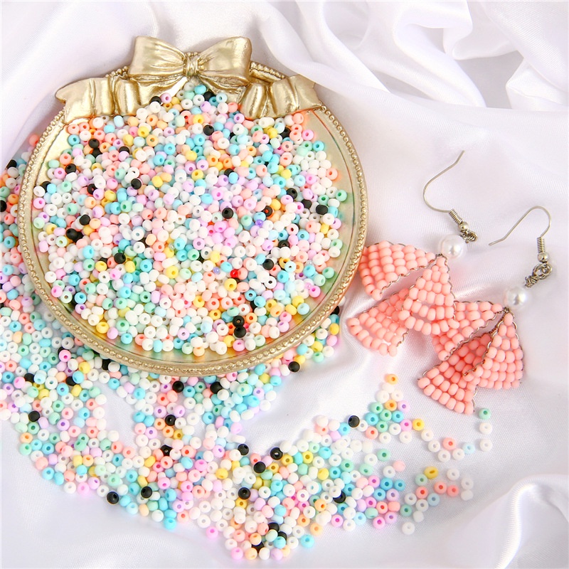 Set 660 Hạt Xỏ Lỗ Trong Suốt 3mm Dùng Để Làm Trang Sức Thủ Công