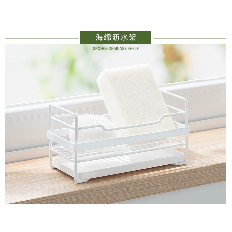 Giá đựng đồ bằng sắc kim loại có khay xốp cho nhà bếp