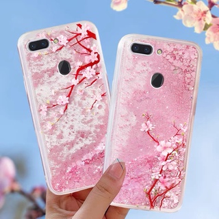 Ốp Điện Thoại TPU Mềm Trong Suốt Họa Tiết Cát Chảy Lấp Lánh Cho Oppo A5S A7 A12 A3S F9 F11 Pro Realme C1 A31 2020