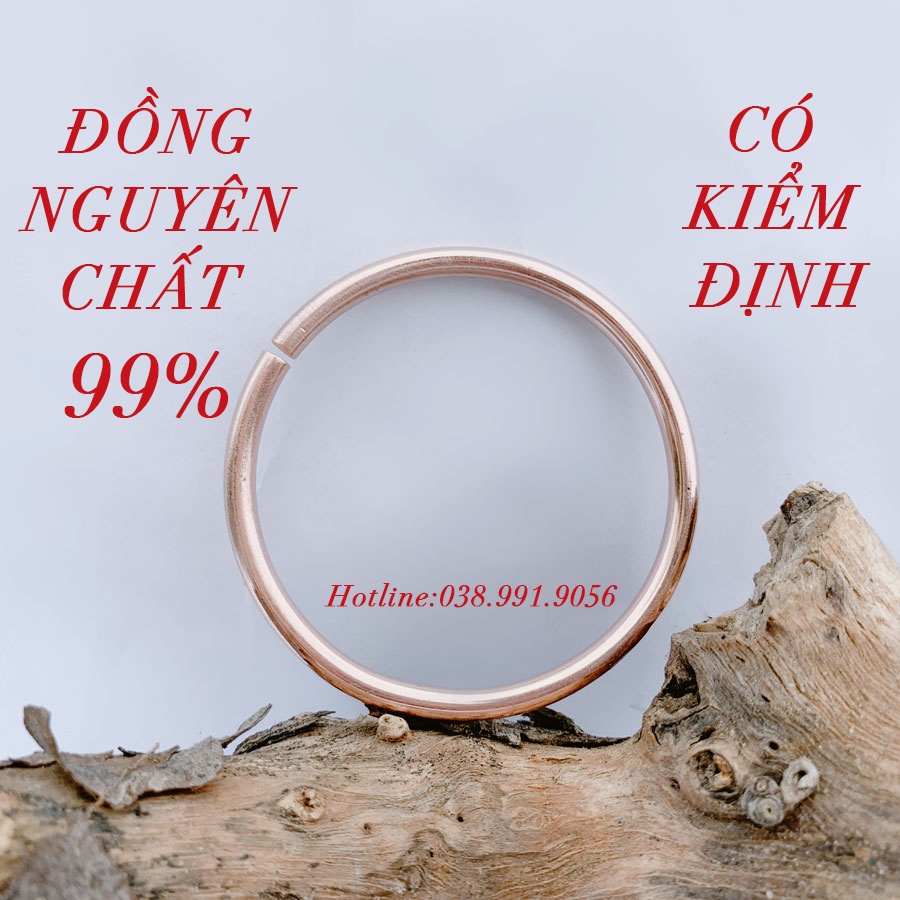 Vòng đồng đỏ 99% có kiểm định nguyên chất. Vòng đồng loại trơn