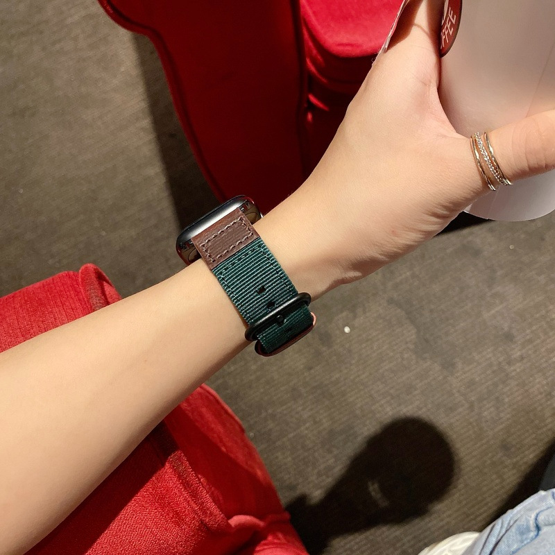 Dây đeo nylon 44mm 42mm 38mm 40mm thích hợp cho Apple Watch 007