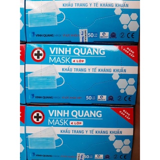 Khẩu trang y tế  4lớp kháng khuẩn.50 cái.