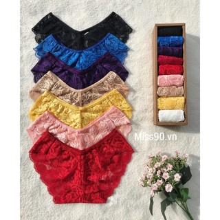 Combo 10 quần lót nữ ren chất đẹp size mông <83cm