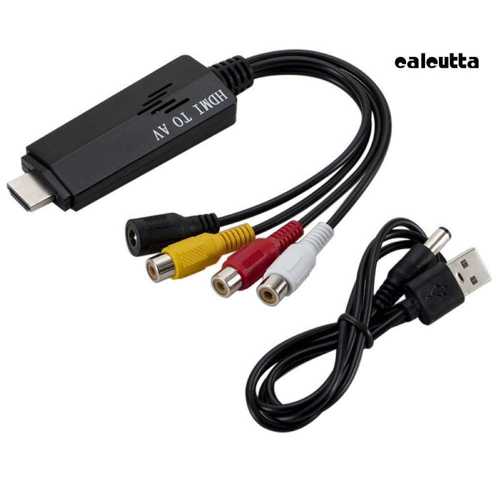 【Ready stock】1080P HDMI Male to Female RCA AV Video Audio Converter Adapter for VCR DVD TV