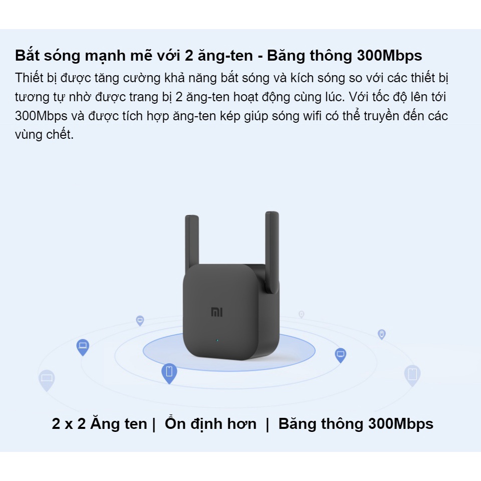 Thiết bị kích sóng Wifi Xiaomi Repeater Pro , bảo hành 2 năm