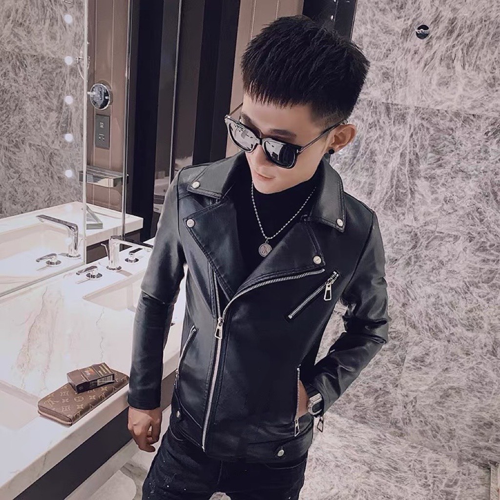 ÁO KHOÁC DA NAM BIKER CAO CẤP MẪU MỚI 2022