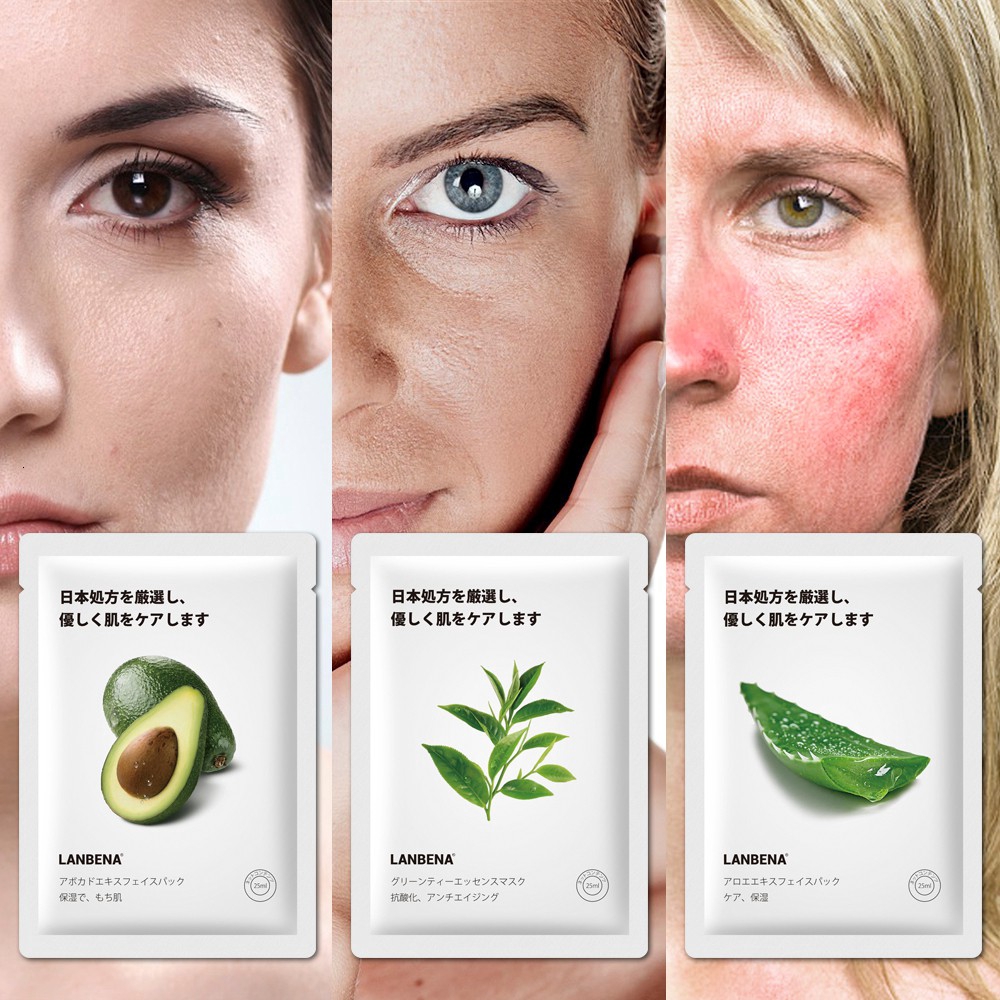 LANBENA Facial Mask Series  Moisturizing Whitening Nourishing Skin Deep Hydration Anti-oxidation Repair Dry And Sensitive Skin Repairing Stratum Corneum  Anti-wrinkle  Anti-Aging  Skin Care