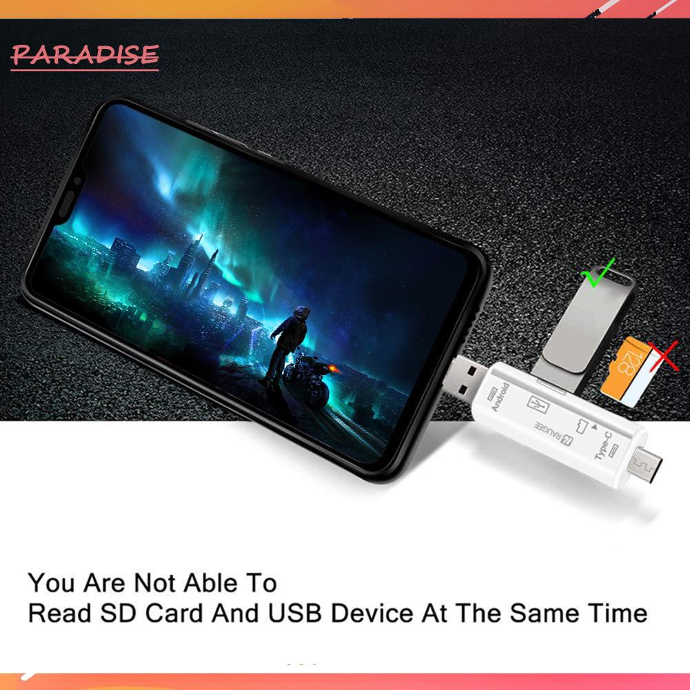 Đầu Đọc Thẻ Nhớ Micro Usb Otg 5 Trong 1 Cho Điện Thoại Laptop | BigBuy360 - bigbuy360.vn