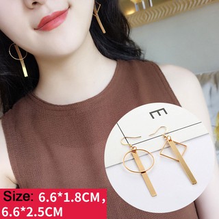 Bông Khuyên Tai Hình Học Phong Cách Hàn Quốc Khung Quả Trám Kèm Khung Tròn Mix Que Thẳng So Le Nữ Tính !