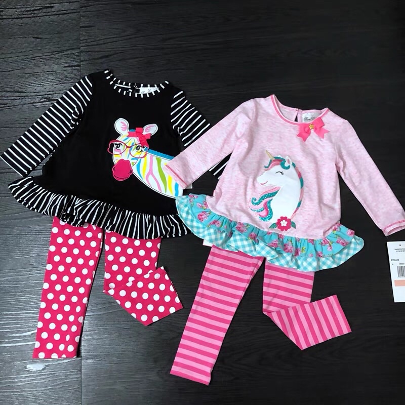 Bộ quần áo bé gái RE 2-7 tuổi  Sét đồ bé gái cotton mềm xuất dư 0222