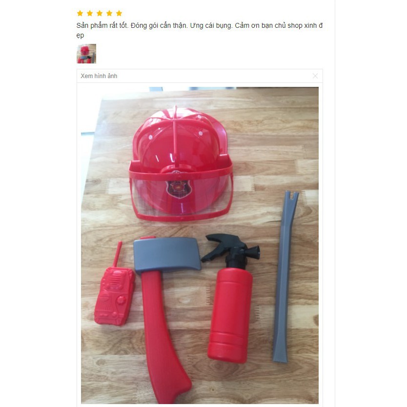 Bộ set đồ chơi tập làm lính cứu hoả Fire