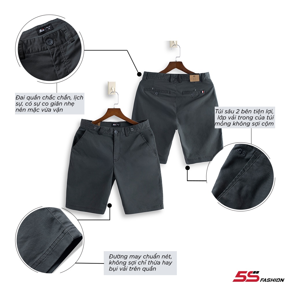 Quần Short Nam Kaki 5S , Chất Liệu Kaki Cao Cấp, Bền Màu, Thoáng Mát, Kháng Khuẩn, Thấm Hút Cực Tốt