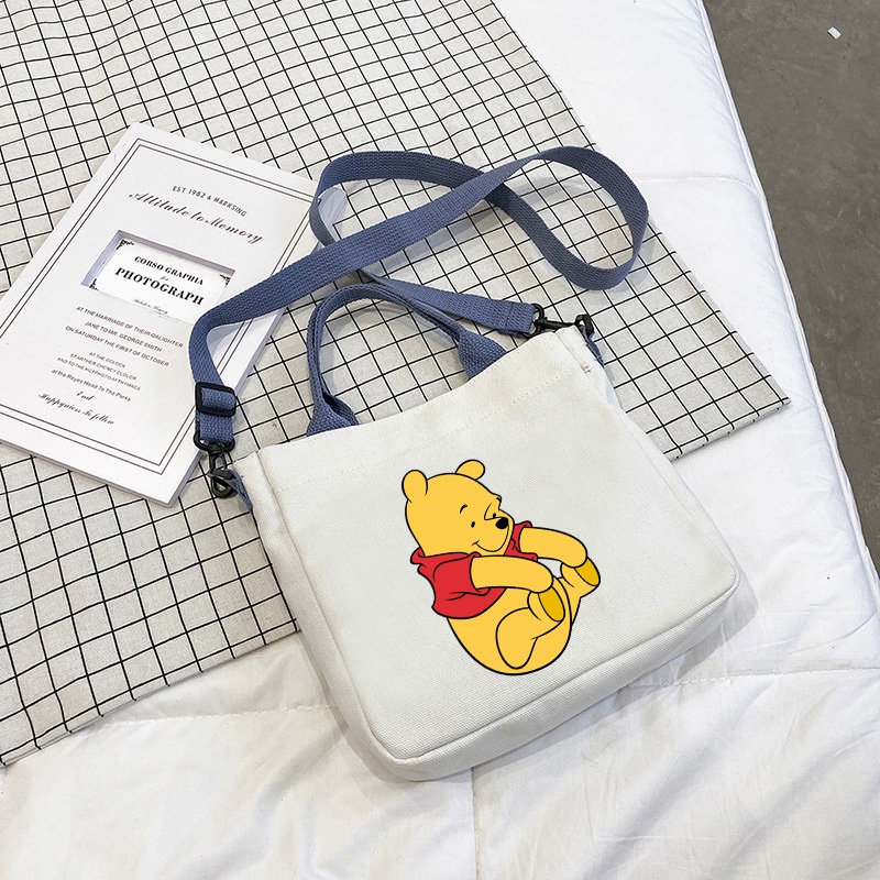 Túi Xách canvas In Hình Gấu pooh Đáng Yêu